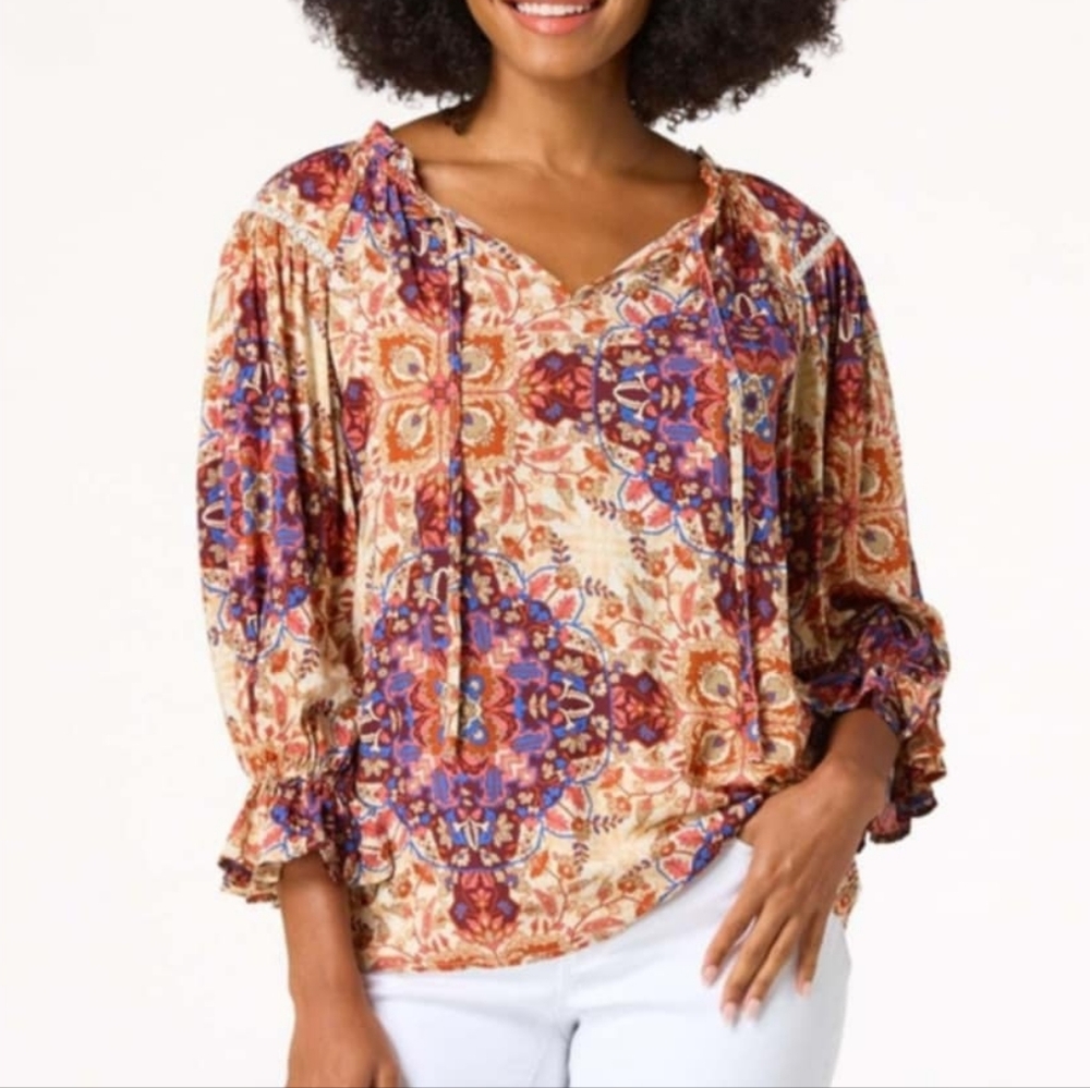 Women's Floral Bohemian Blouse
